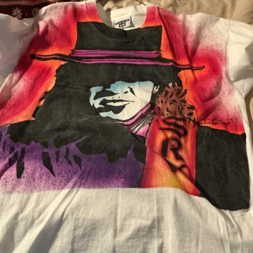 Stevie Ray Vaughan painted Cotton T-Shirt